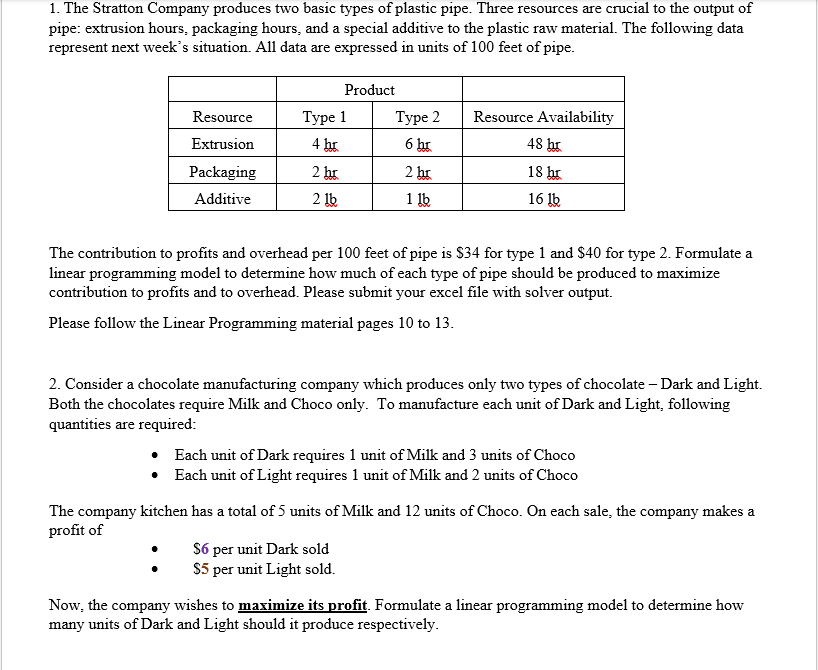 [Solved] 1. The Stratton Company produces two basi SolutionInn