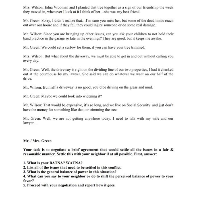 Mrs. Wilson: Edna Vrooman and I planted that tree together as a sign of our friendship the week they moved