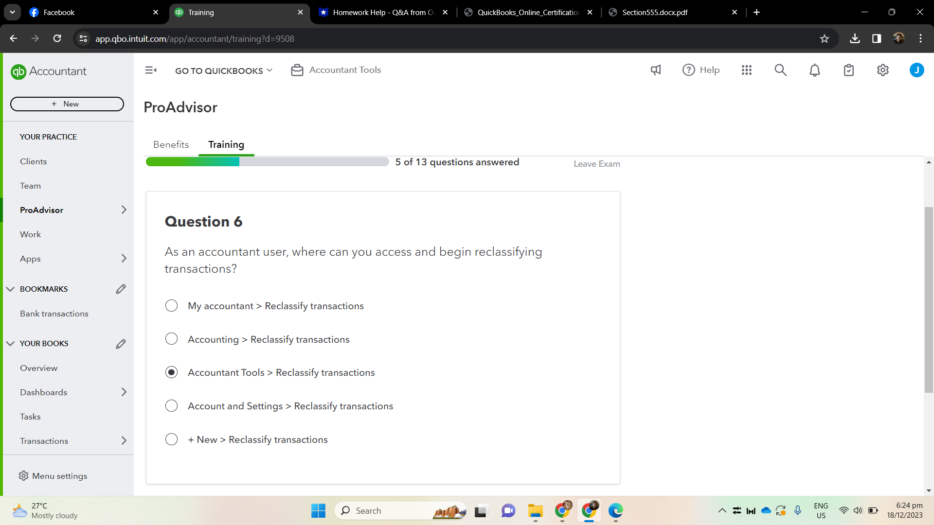 tab of Books review in QuickBooks Online Accountant? Invite new users to