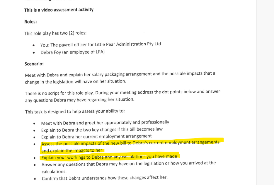 Foy is a company employee and has approached you with some questions