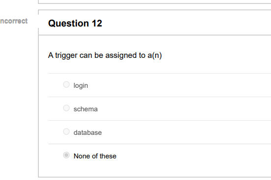 Price, Customer, DateOfSale, SalesRep) SalesRep should not be in the expression at