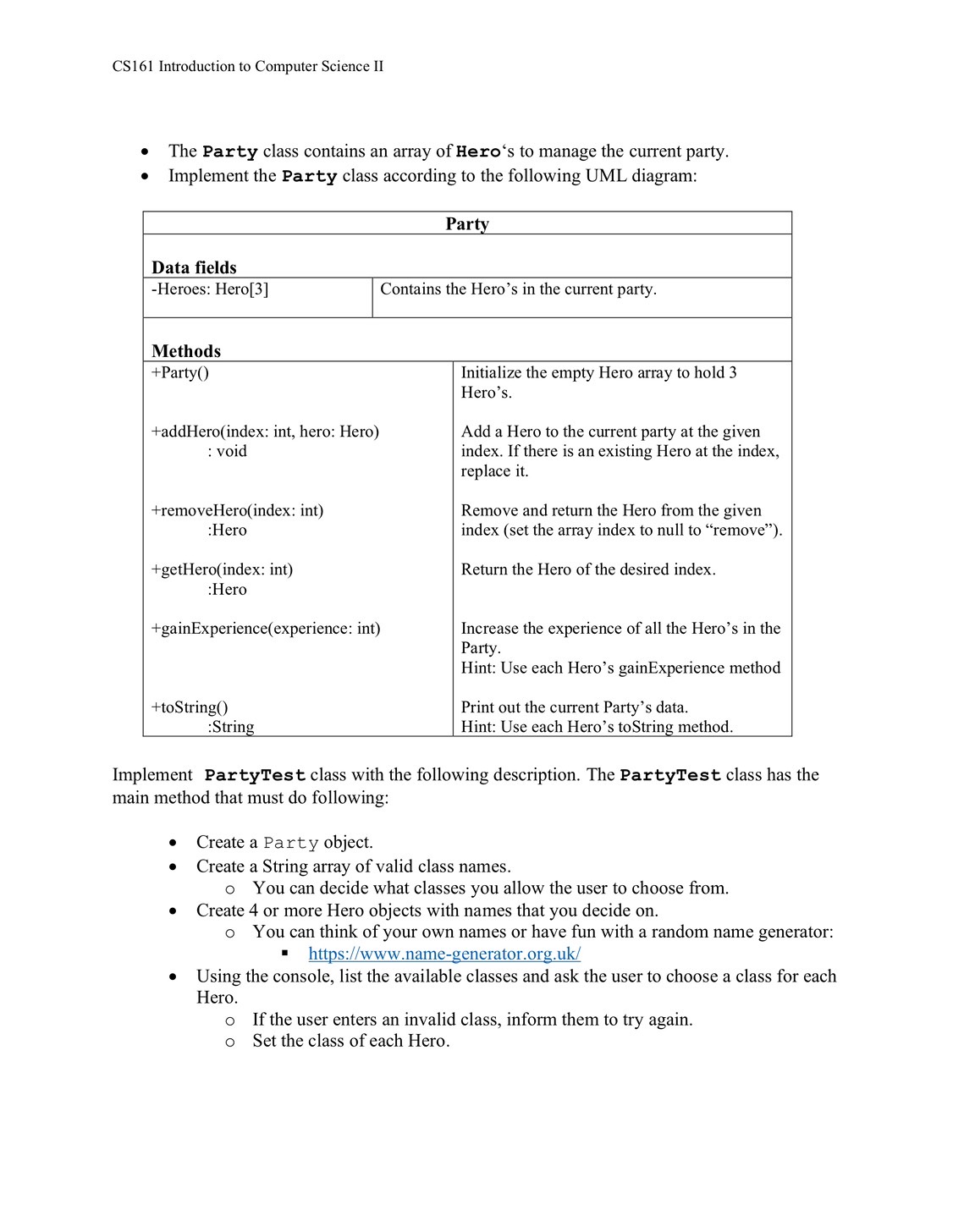 UML diagrams, arrays, random numbers, object aggregation, user interaction via the console,