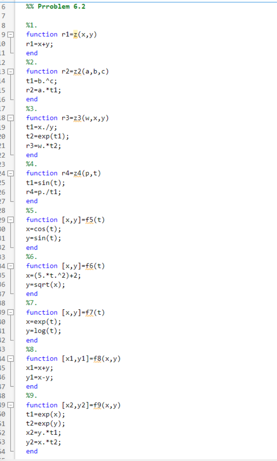 single output vector. 1. z(x, y) = x + y 2. z