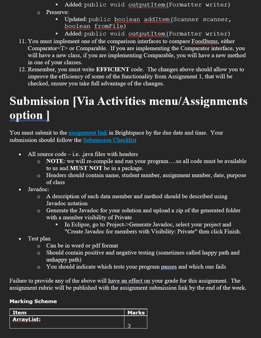 class when necessary only). 3. Your program must be written using Object