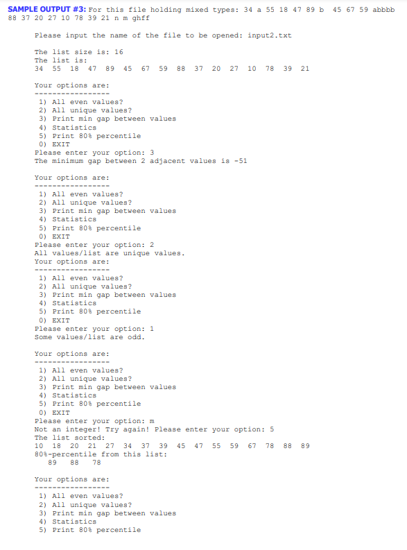 make it work when the list is populated with values found in