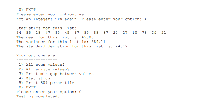 an input file. The name of the file should be input from