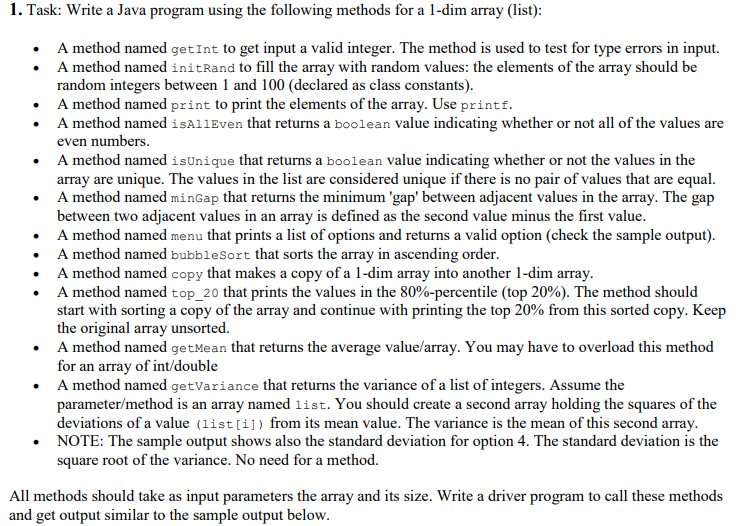 the user. Handle all possible cases (use try/catch statements). Have a constant