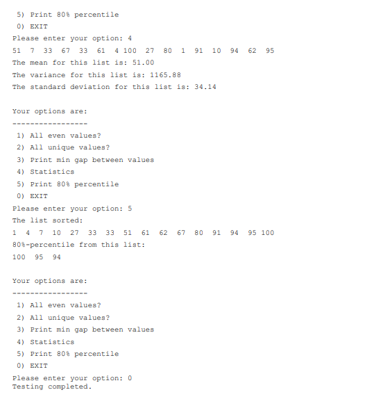 input. A method named initRand to fill the array with random values:
