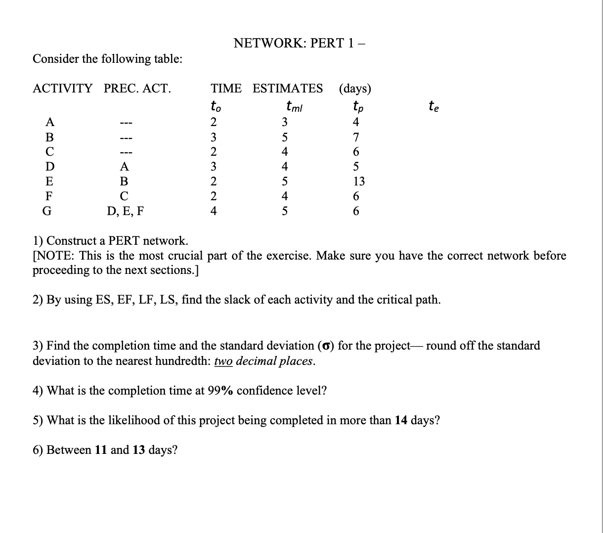 3 line segments connected form the point. Label them A, B C.
