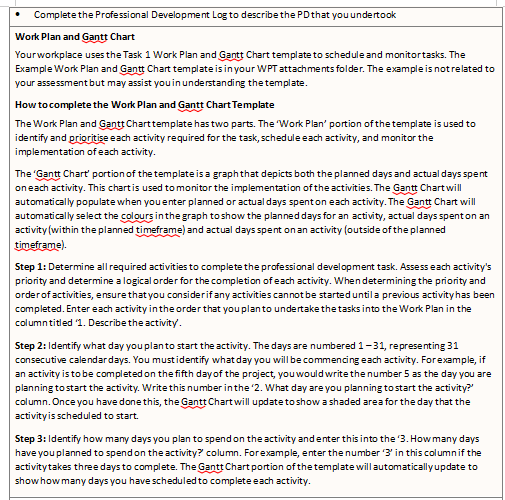 Complete the Professional Development Log to describe the PD that you undertook