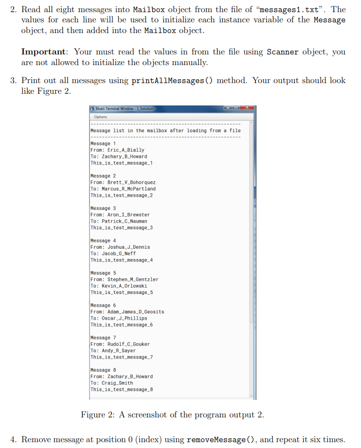 file Message.java, create a class named Message that models an email message.