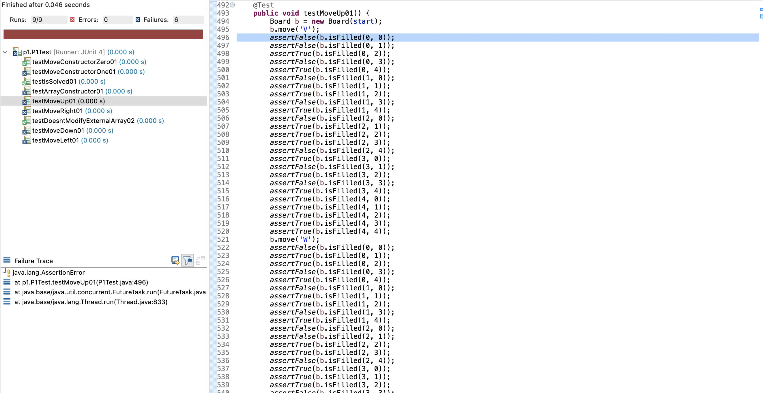 a 5x5 array // Start with a solved board for (int i