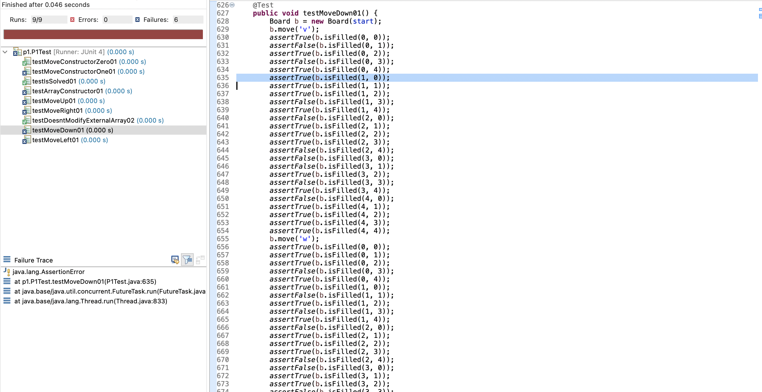 j < 5; j++) { board [i][j] = (i == 0 ||