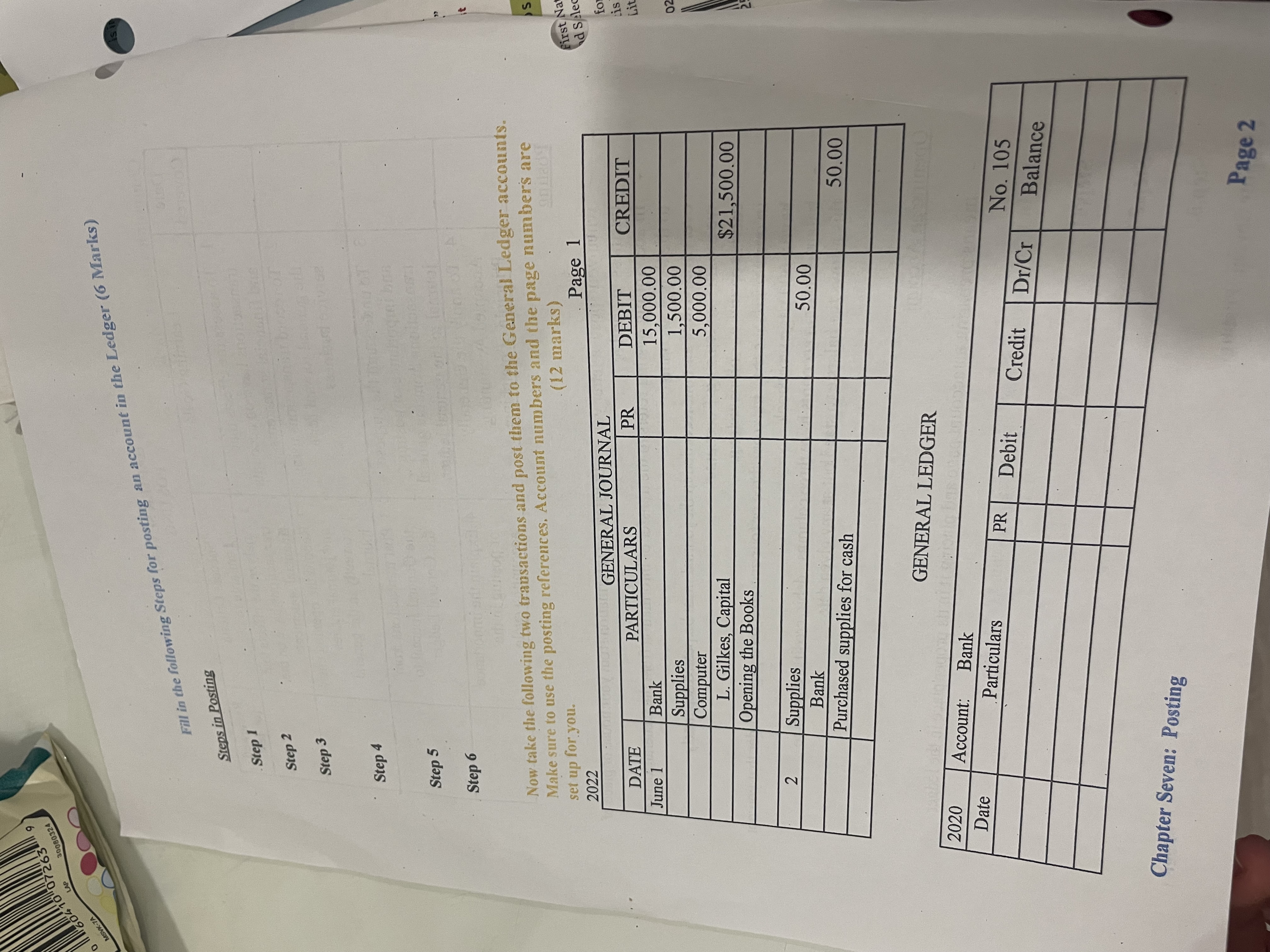 1. To assess the effects that transactions have on accounts and financial