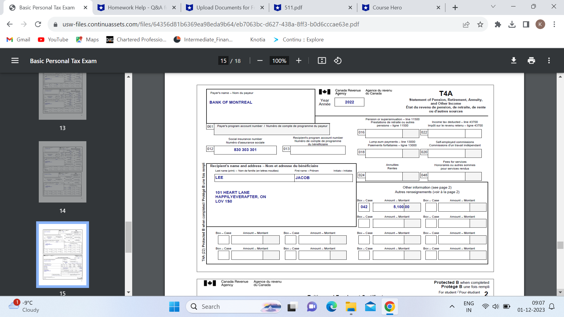 Protg B une fois rempli 13 / 18 Employer's name - Nom