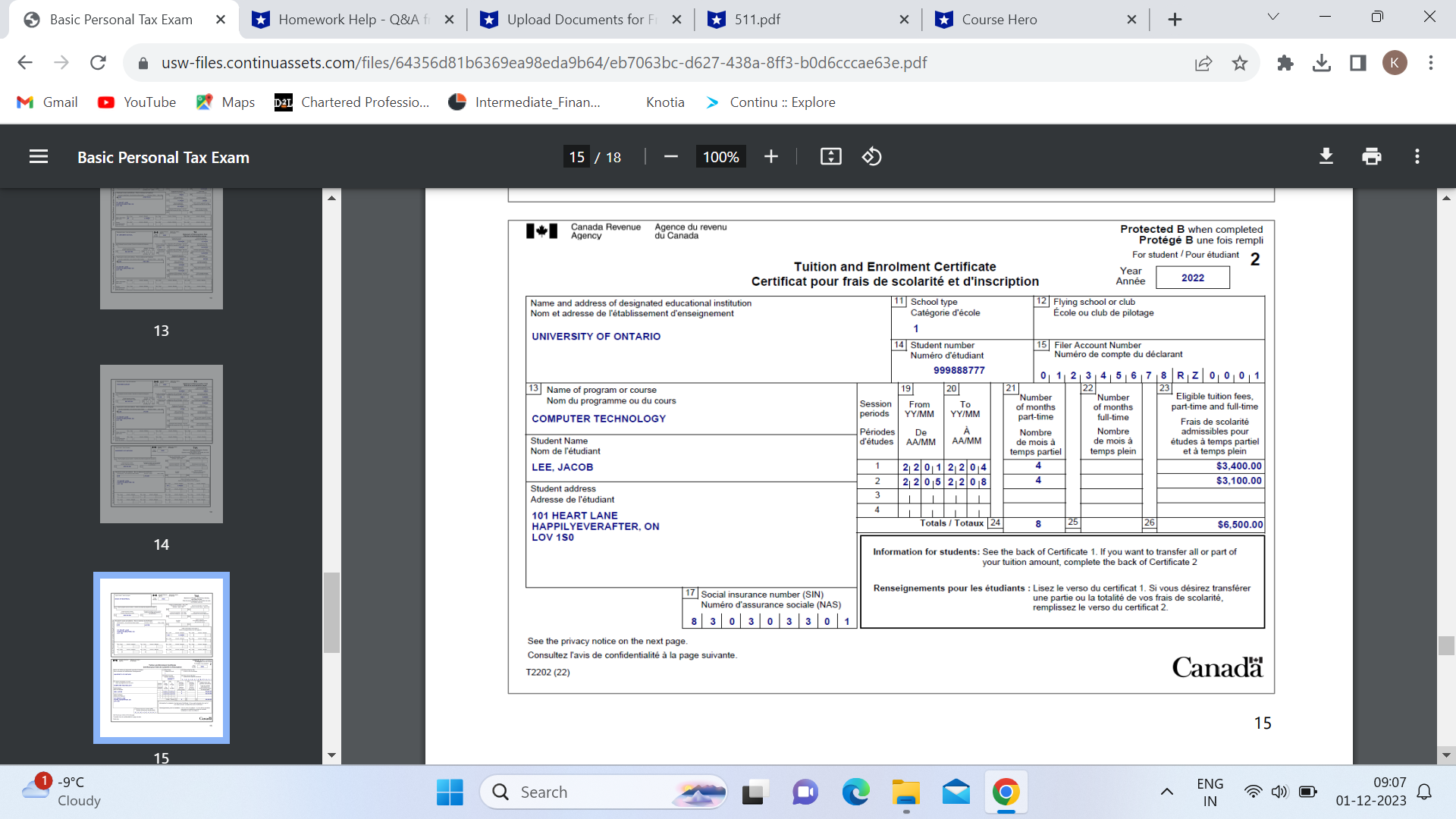 de l'employeur ENGINEERING INC 12 54 Employer's account number / Numro de