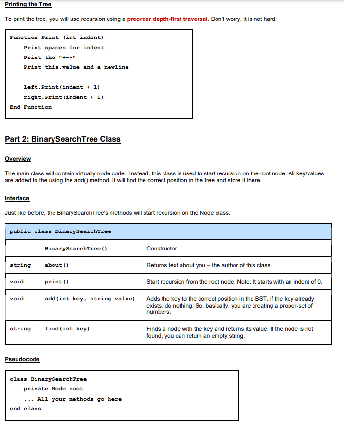 even try it yet. We are creating a very basic tree class.