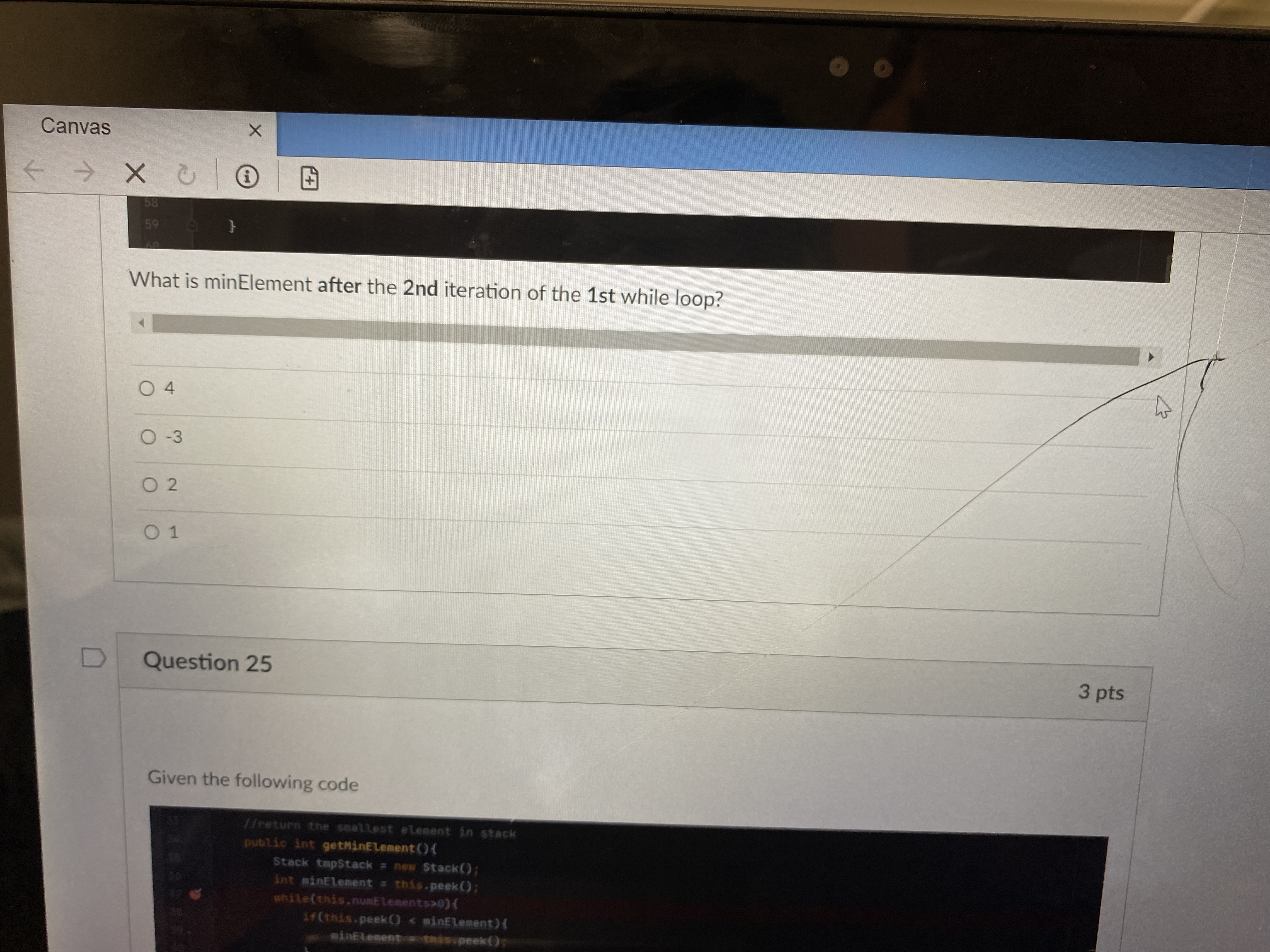 35 35 //return the smallest element in stack public int getMinElement() {