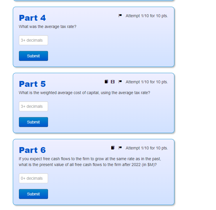 6 Stock price ($) 7 Shares outstanding (M) 8 Share beta 9
