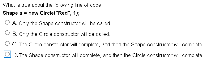 { public static void main(String[] args) { } Shape s = new