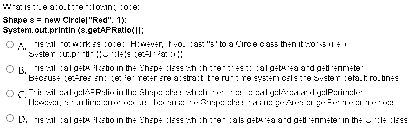 are 2 correct ones) to print out the total number of Shapes
