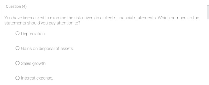 the correct accounting period. O Whether management may be involved in fraudulent