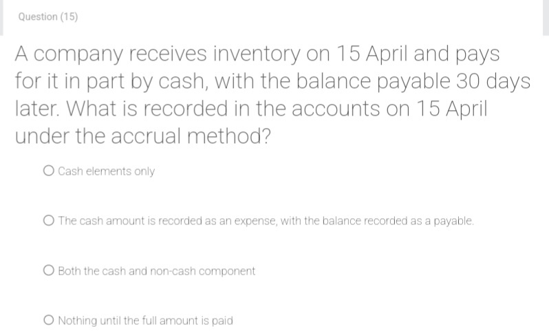 most companies are unable to provide information relating to cash flows. Question