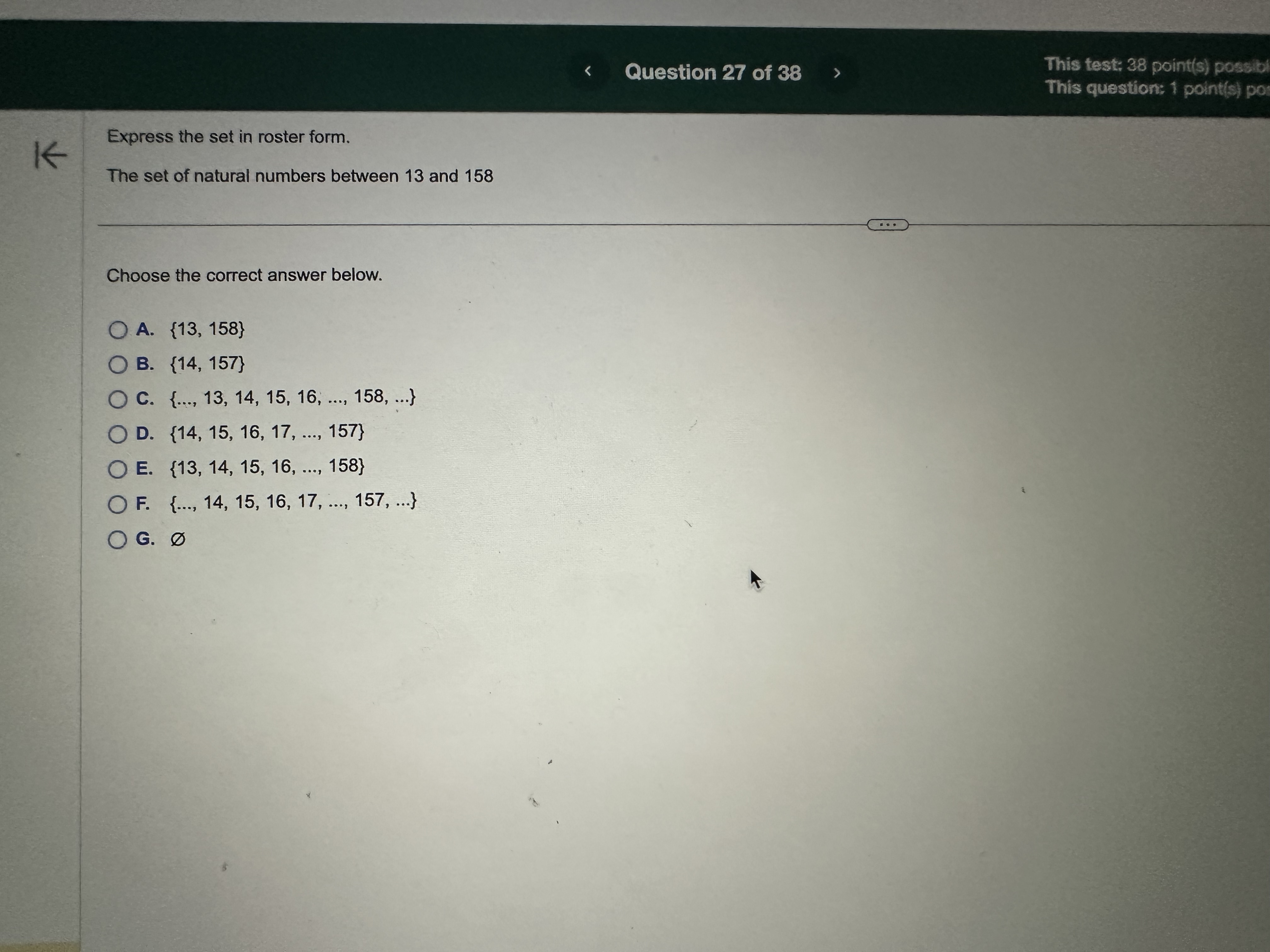 or the number of elements in the set is a natural number