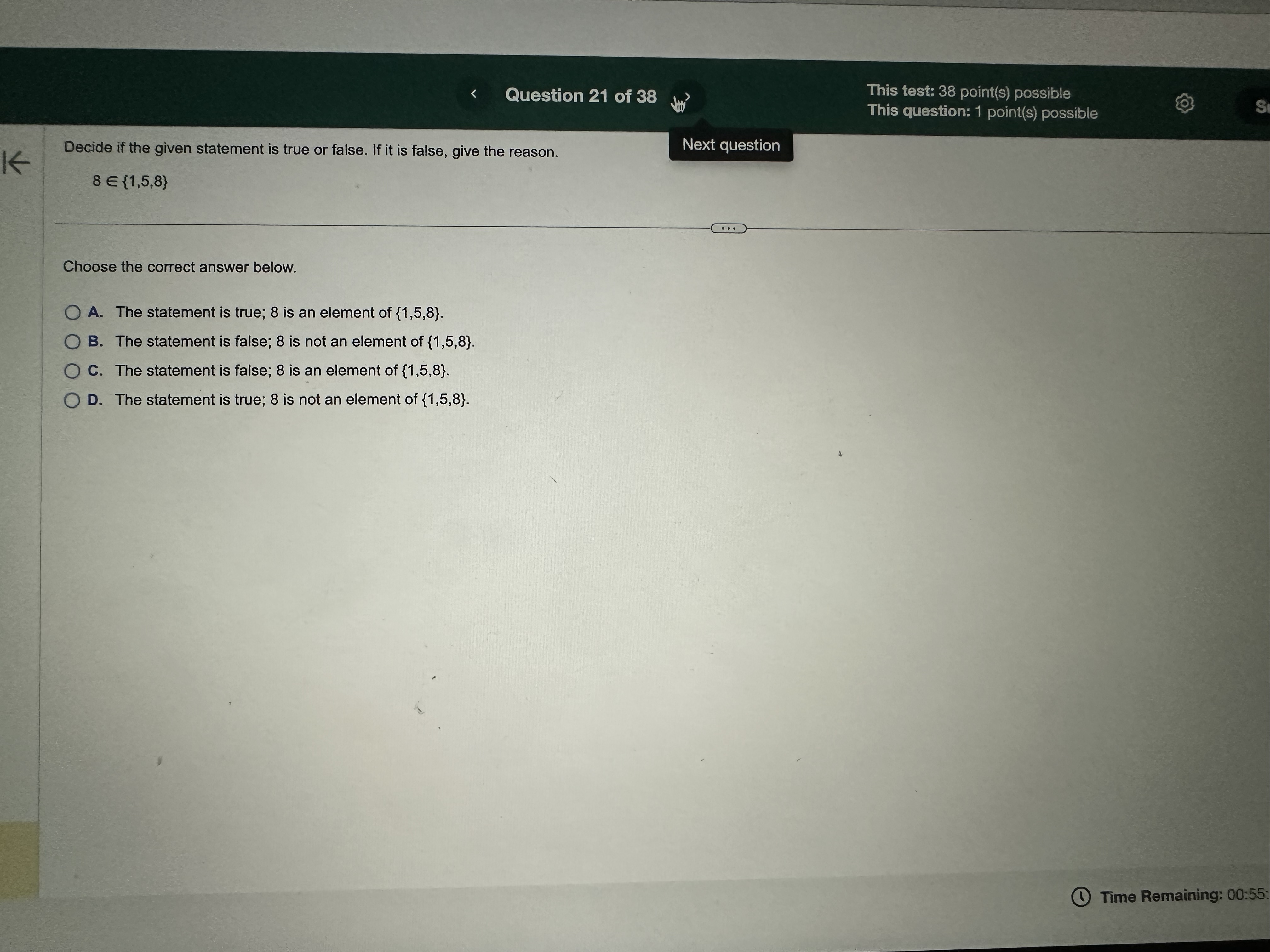 natural an infinite a universal This test: 38 point(s) possible This question: