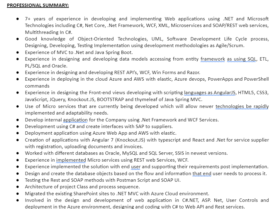 PROFESSIONAL SUMMARY: 7+ years of experience in developing and implementing Web applications
