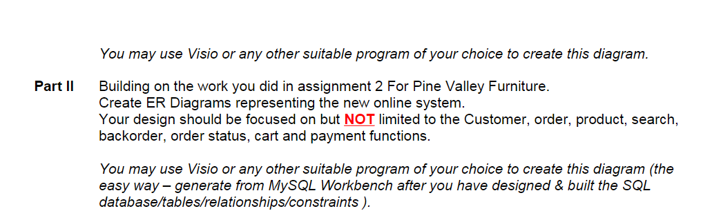 0 DFD for Pine Valley Furniture. Part II You may use Visio