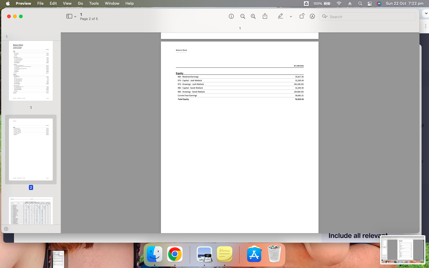 2 Y 1 Page 1 of 5 Balance Sheet Computer Solutions As