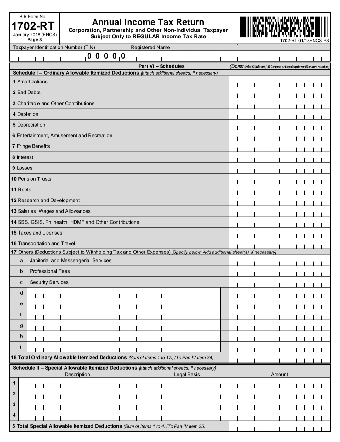 FINANCIAL INFORMATION: INCOME TAX PAYMENT UNDER REGULAR RATE FROM PREVIOUS QUARTERS CREDITABLE