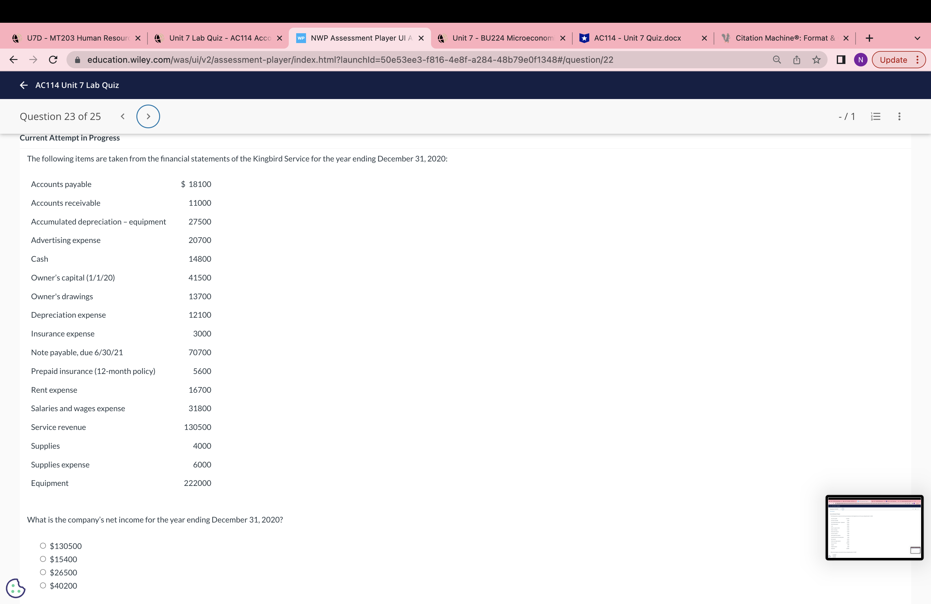 Player UI A X education.wiley.com/was/ui/v2/assessment-player/index.html?launchId=50e53ee3-f816-4e8f-a284-48b79e0f1348#/question/18 An (x) below the "Other Accounts" column