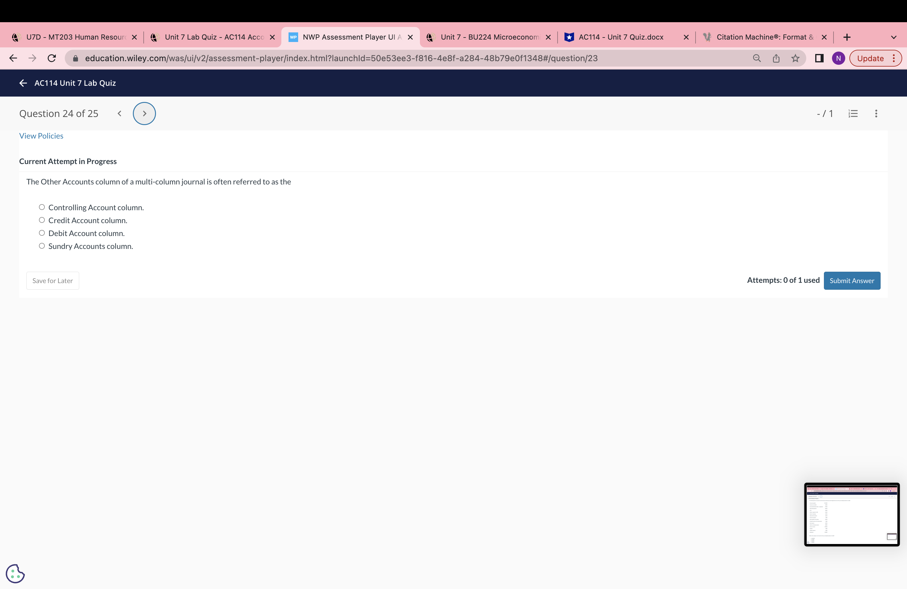 in a cash receipts journal indicates the Save for Later O total