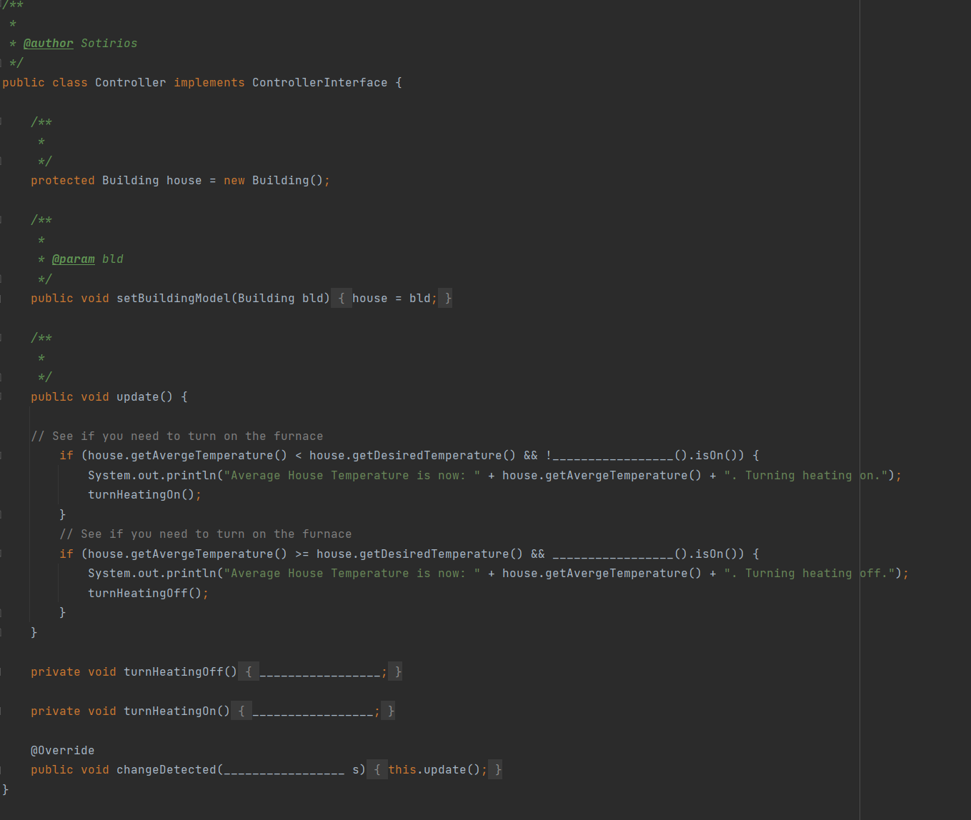 getAverge Temperature () { float count = 0; float sum = 0;