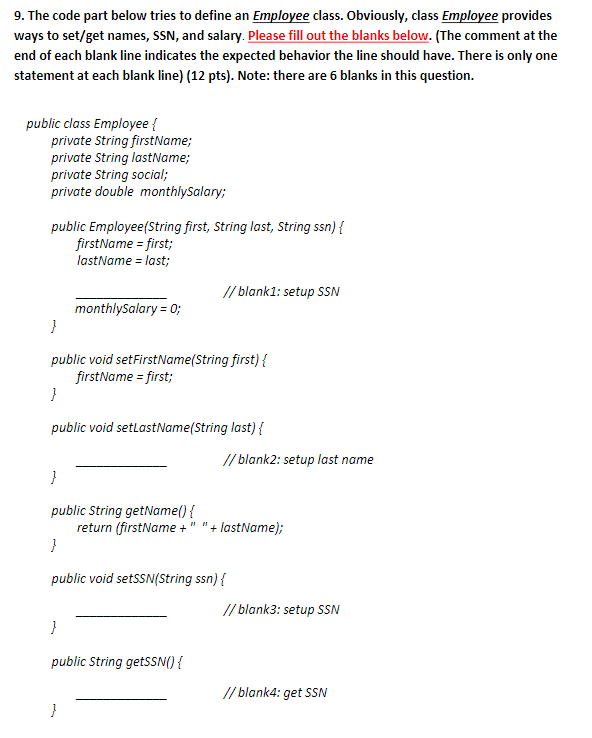 order). 2. (2pts) What is a recursive method? 3. (2pts) What are