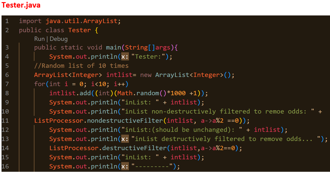 class List Processor. It is a helper class that acts as a