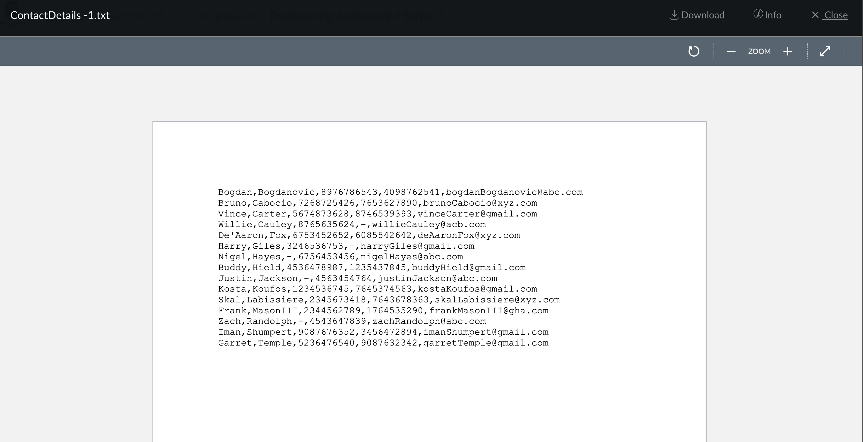 of first name or last name. Hence we will sort our phone