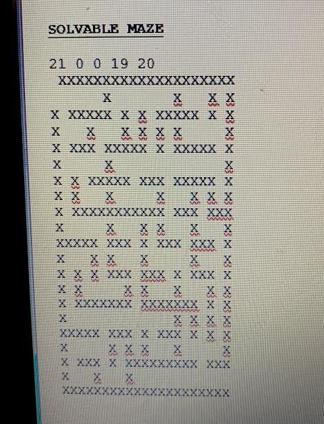 blocked square and form the walls of the maze. Let us consider