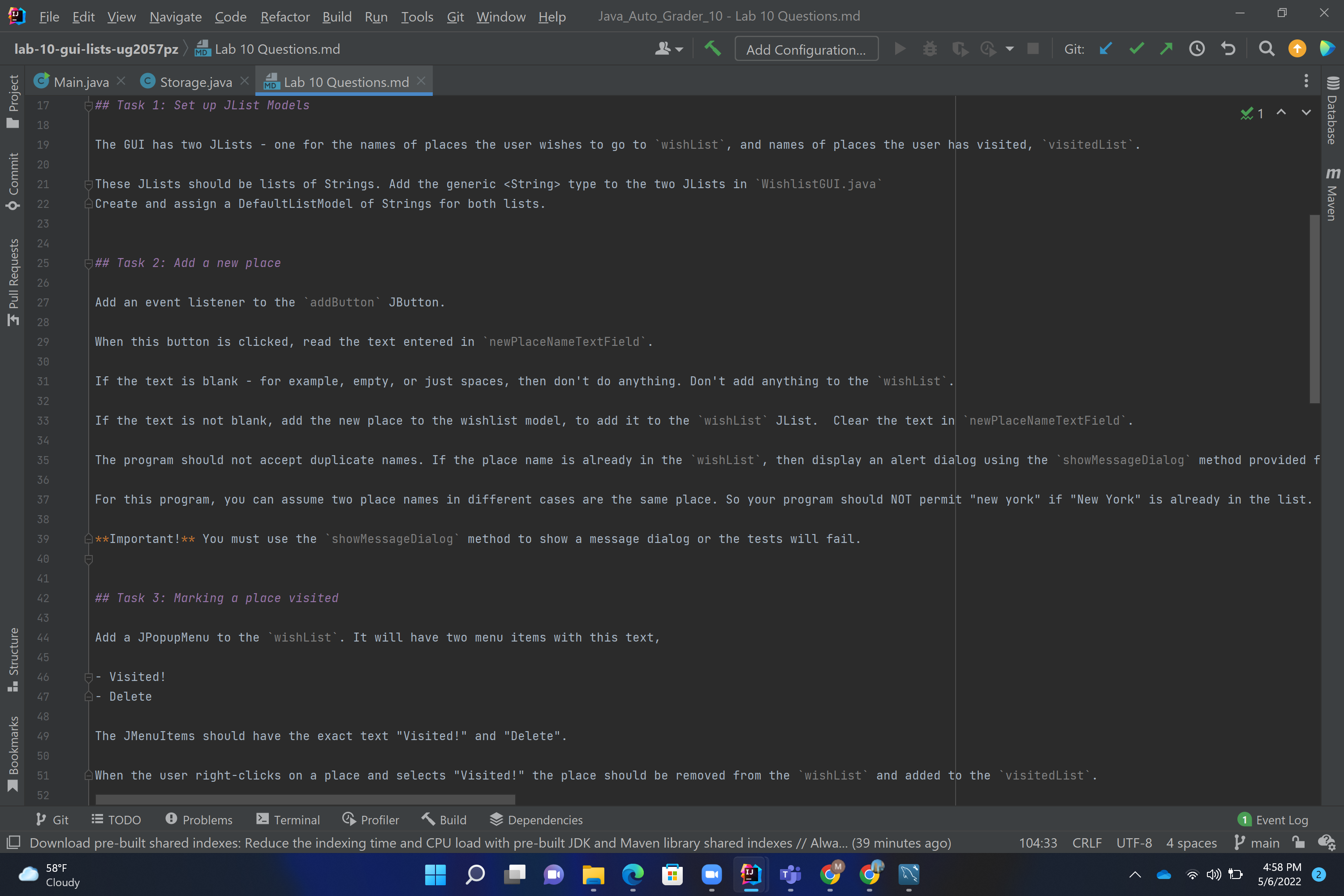 File Edit View Navigate Code Refactor Build Run Tools Git Window Help
