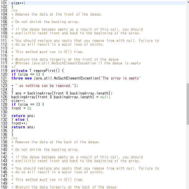 INITIAL_CAPACITY = 9; 12 // Do not add new instance variables. 13