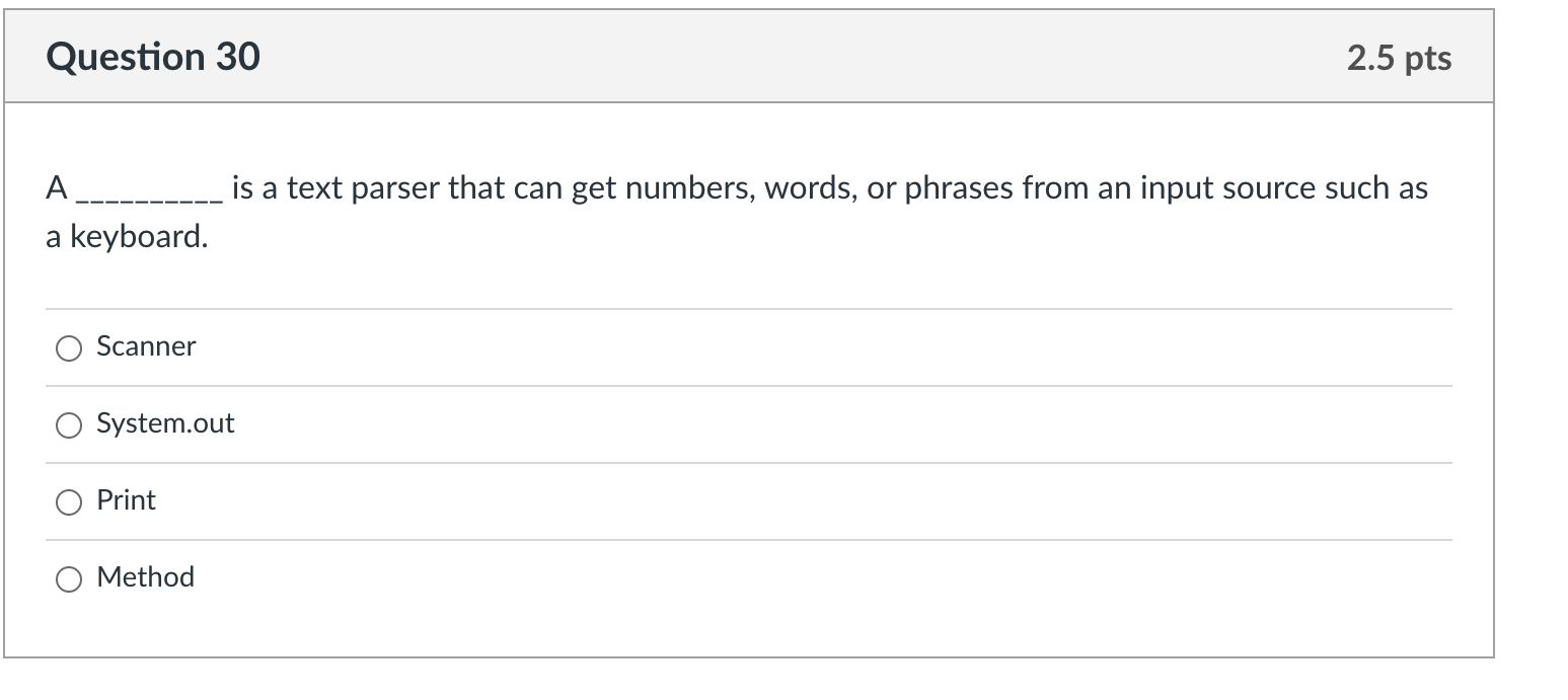 Question 25 If the value of the int variable named totalDogs is