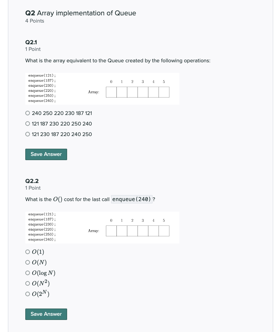 in which items are inserted at the end of the queue using