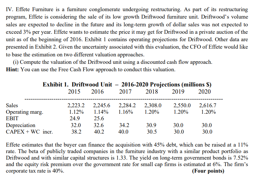Venture Capital) Approach. An examination of comparable companies yielded an average EBIT