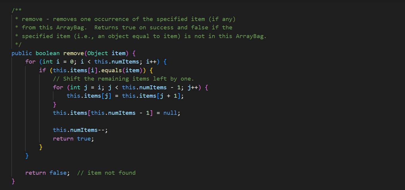 of items that the ArrayBag is able to hold. This value does