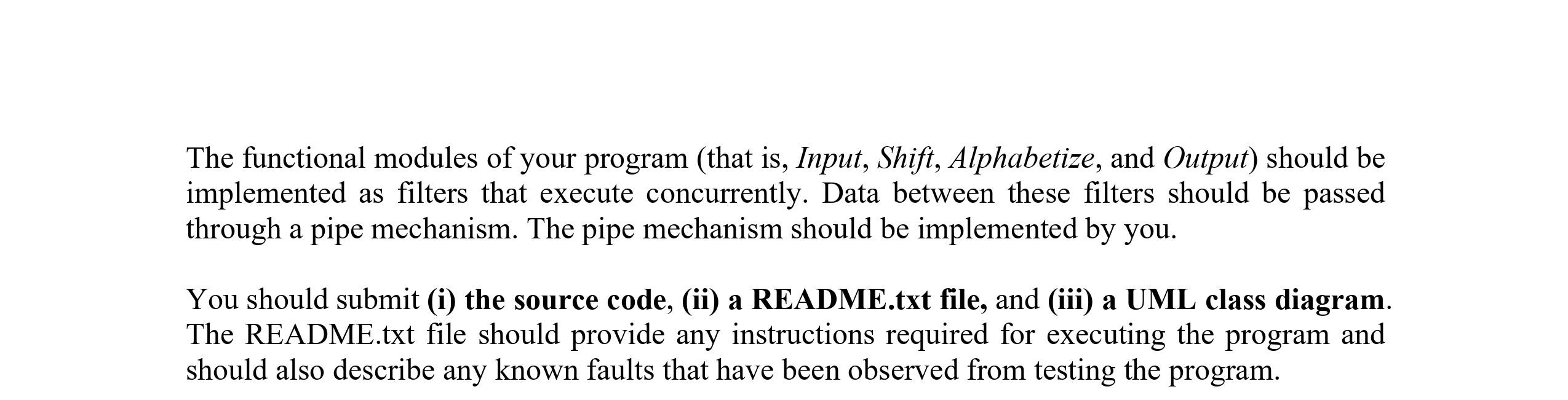 accepts an ordered set of lines, each line containing an ordered set