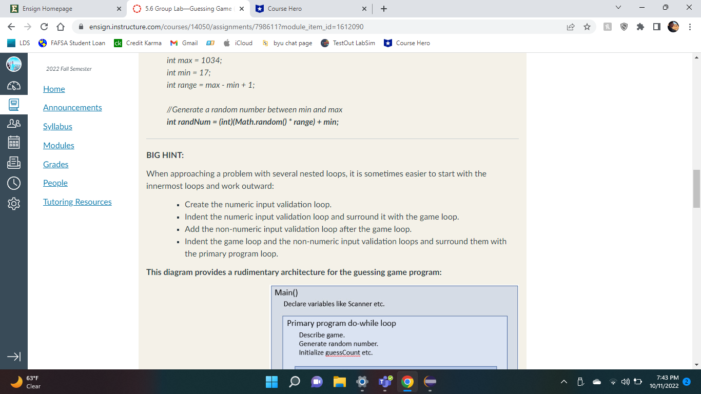 Declare variables like Scanner etc. Game do-while loop Course Hero Primary program