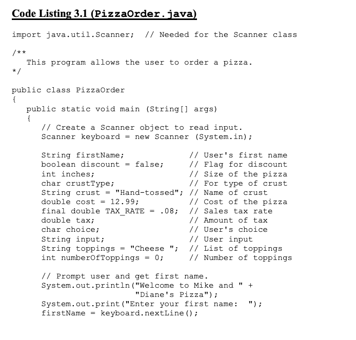 the computer choose which statements to execute by the user input size