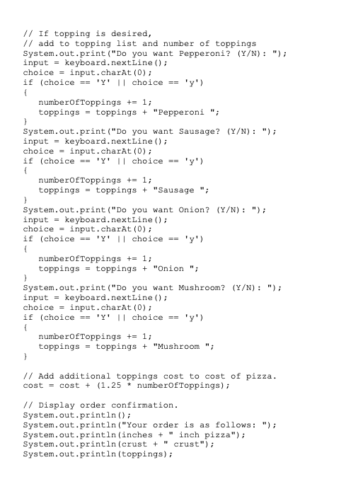 be set to the appropriate amount. 2. The default else of the